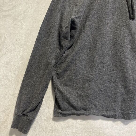 Nike Sportswear Club Men's Medium Jersey Pullover Hoodie Gray Swoosh Spellout - Picture 3 of 14